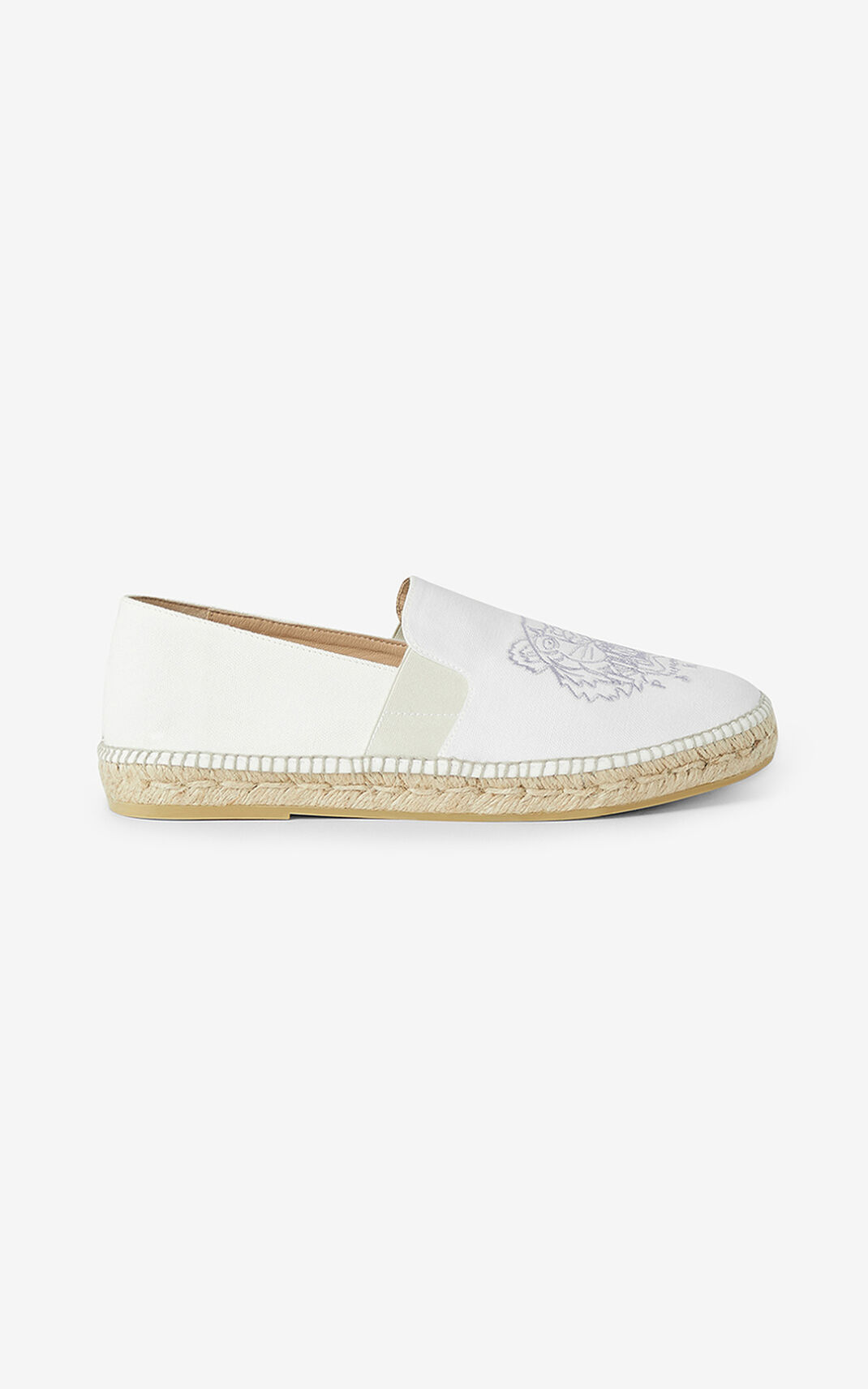 Kenzo Tiger elasticated canvas Espadrile Ženske - Bijele - Hrvatska RUMDNK419